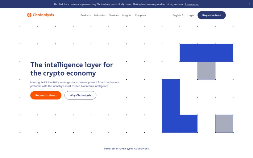 Chainalysis website homepage
