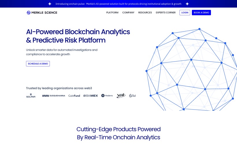Merkle Science website homepage